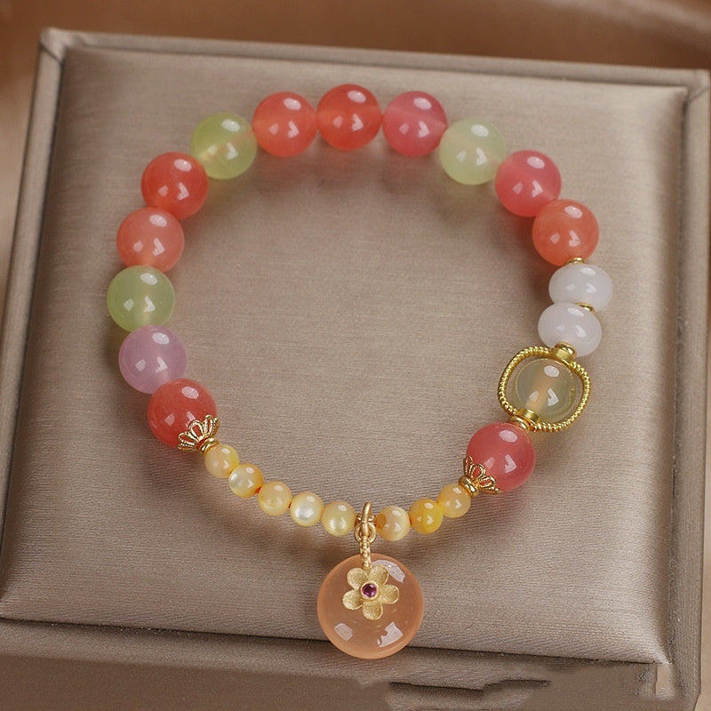 New Color Chalcedony Safety Buckle Bracelet Female New Chinese Style
