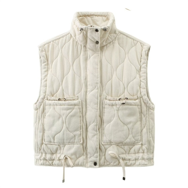 Autumn And Winter Loose Women's Wear Cotton-padded Jacket Vest
