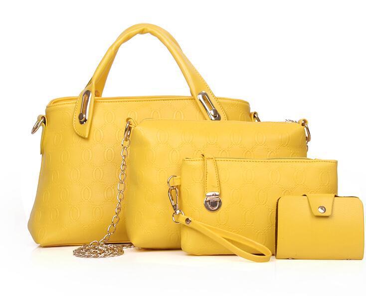 new Korean fashion handbags embossed four piece ladies bag shoulder diagonal handbag