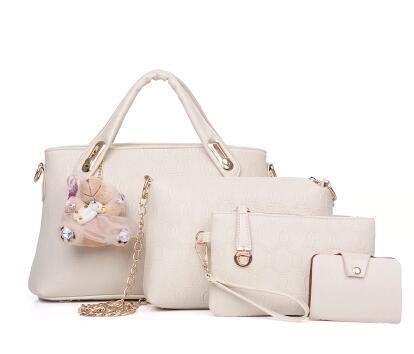 new Korean fashion handbags embossed four piece ladies bag shoulder diagonal handbag