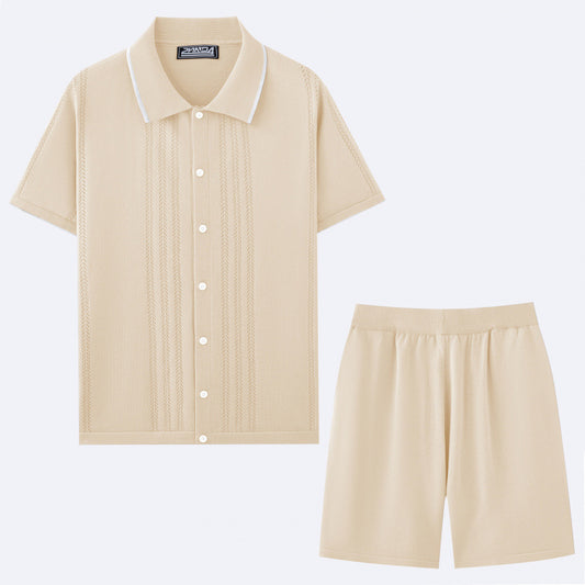 European And American Business Casual Sweater Two-piece Set