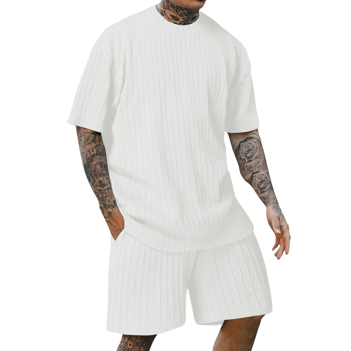 Head Vertical Pattern Two Piece Set