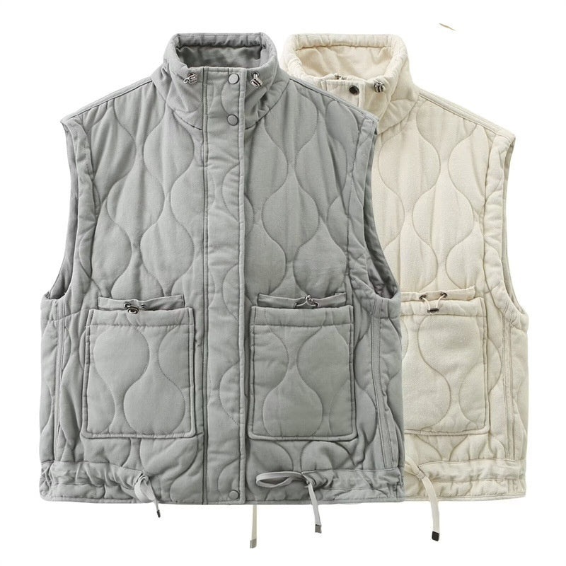 Autumn And Winter Loose Women's Wear Cotton-padded Jacket Vest
