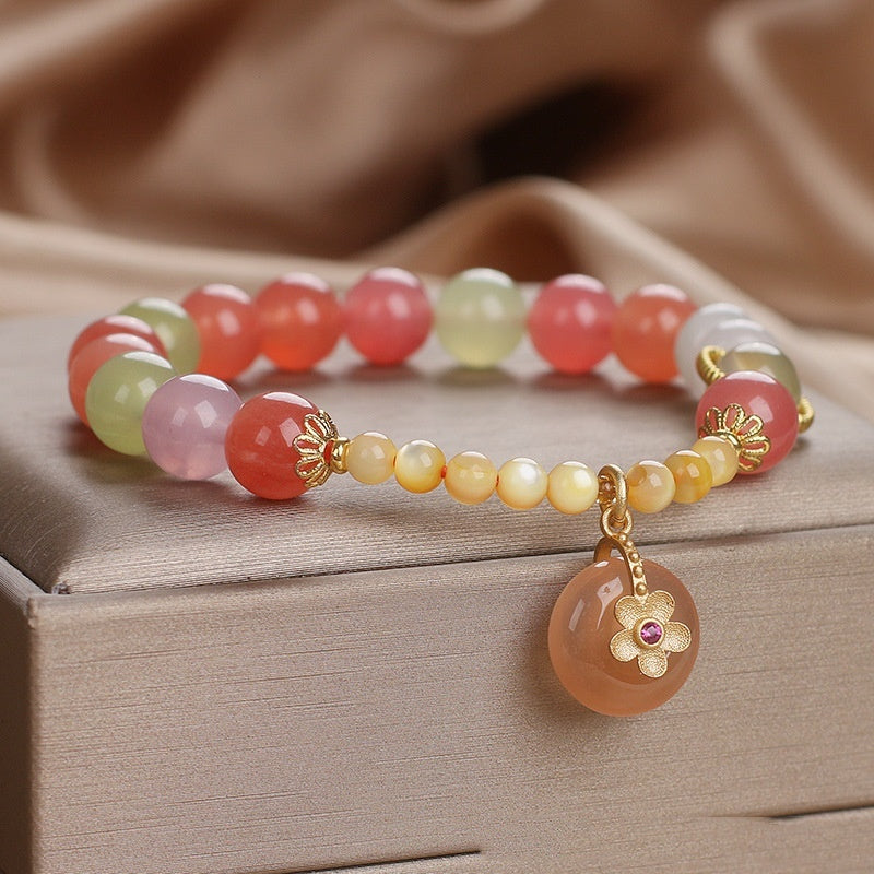 New Color Chalcedony Safety Buckle Bracelet Female New Chinese Style
