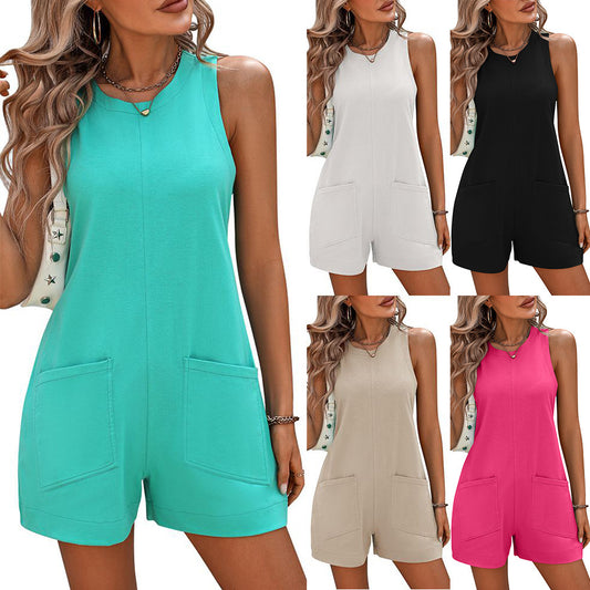 Baggy Pants Backless Women's Outdoor Sleeveless