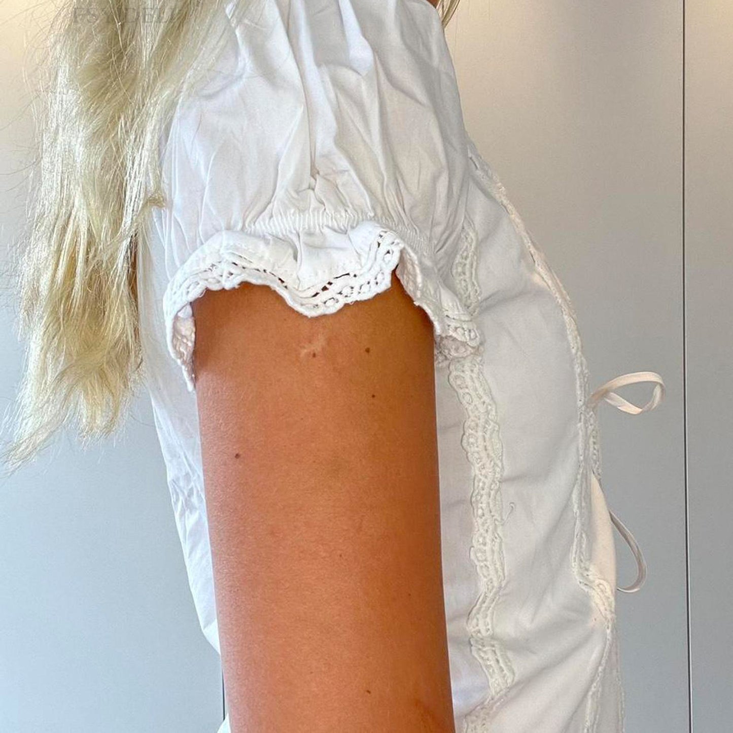 Lace-up Cropped Solid Color Cardigan Top