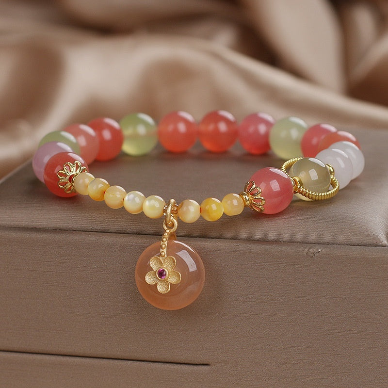 New Color Chalcedony Safety Buckle Bracelet Female New Chinese Style