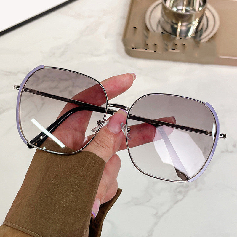 Men's And Women's Fashion UV Protection Large Face Skinny Sun Glasses