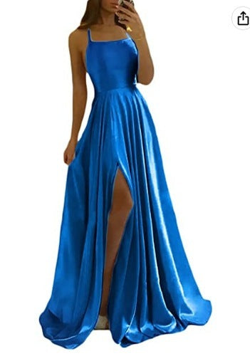 Evening Dress Prom Robe Formal Simple Split