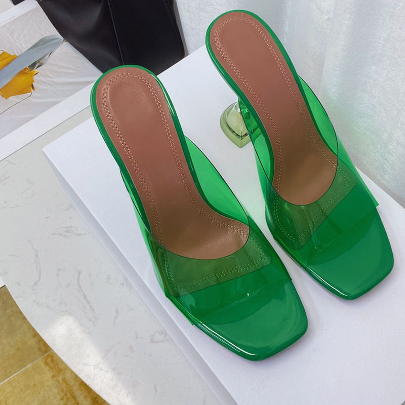 Stiletto Crystal High Heels Women Toe Sandals