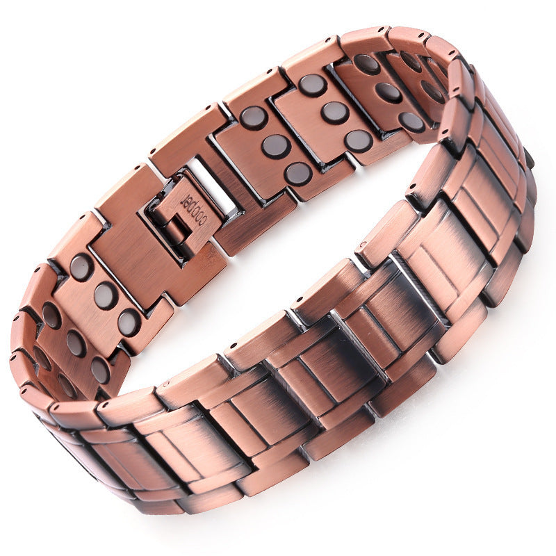 Men's Bracelet Geometric Titanium Steel Red Copper