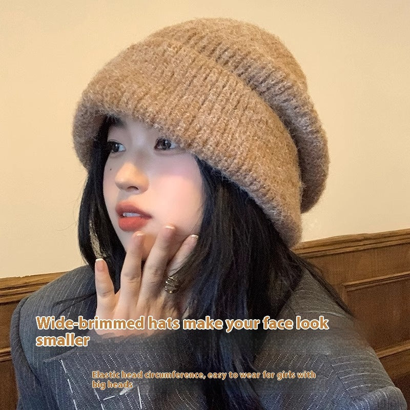 Version Lazy Air-cooled Hat Korean Age-reducing Knitted Pile Heap Cap