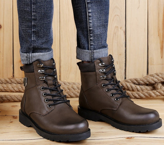 Men Top Quality Natural Leather Boots