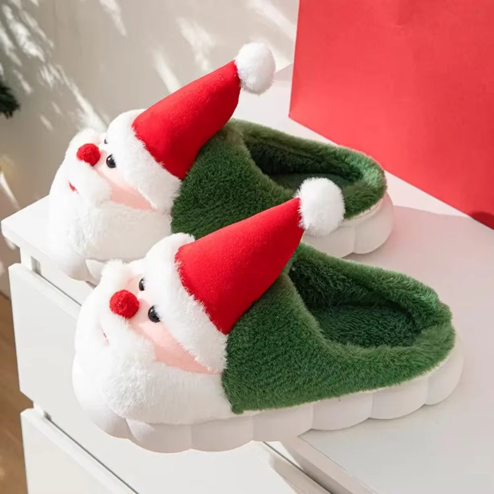 Christmas Slippers Memory Foam For Women Men Soft Plush Fuzzy Winter Holiday Slippers