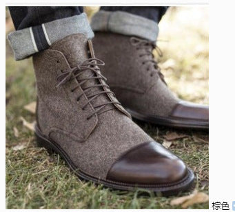 Customized Color Matching Men's Boots Foreign Trade New Basic Boots Men