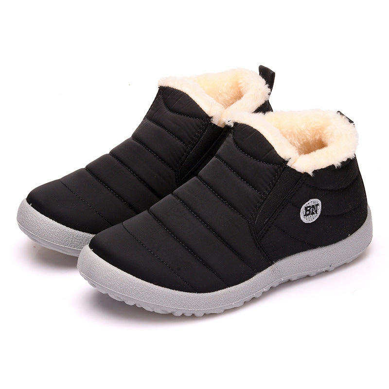 Slip on Fashion Unisex Keeping Warm Ankle Boots Men Winter Snow Boots Shoes Women Man Waterproof Lightweight Flat Plus Size Shoe