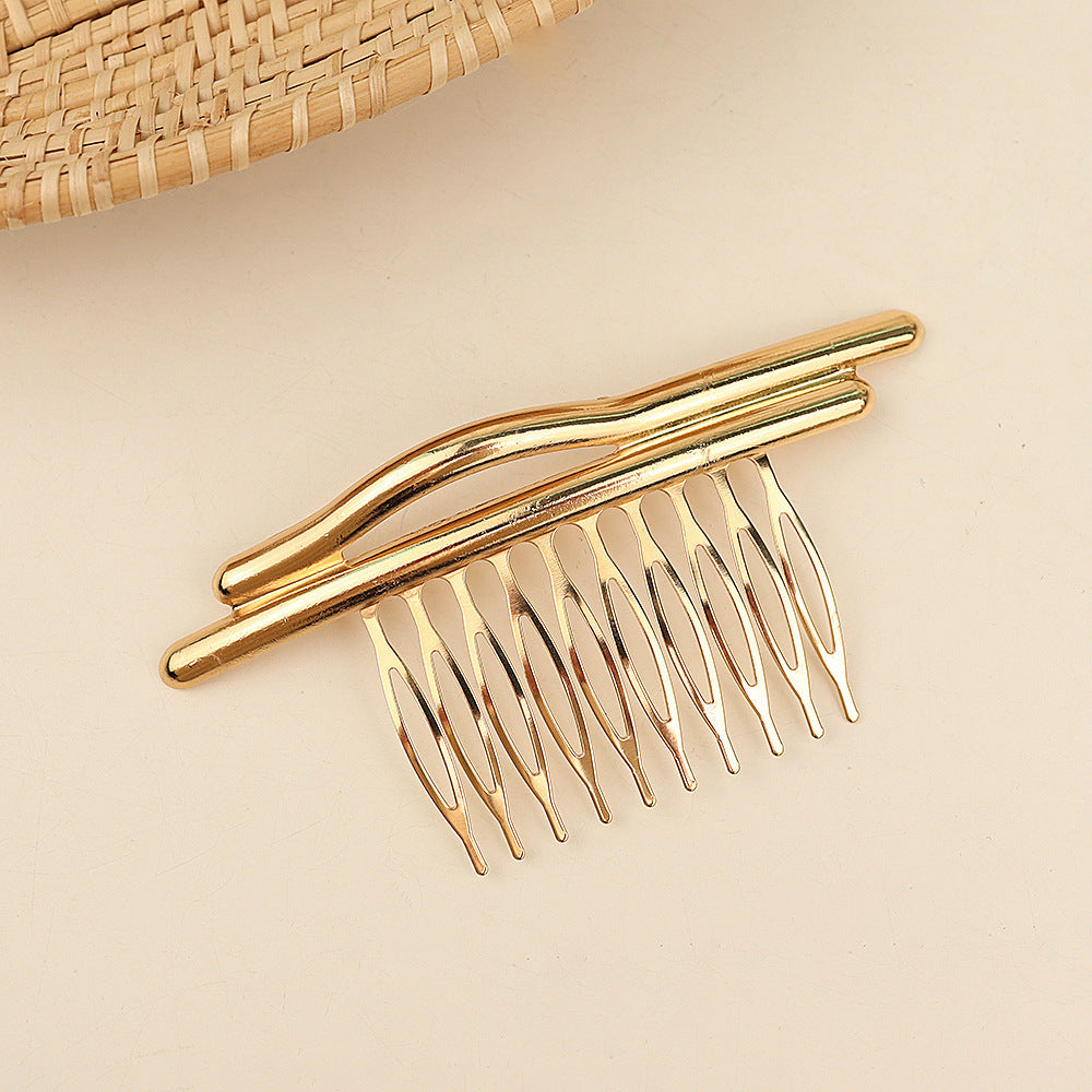 European And American Fashion Glossy Pine Branches With Comb Shaped Electroplating