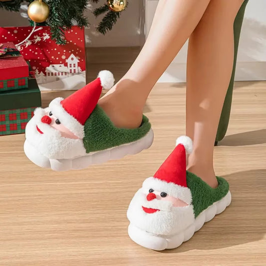 Christmas Slippers Memory Foam For Women Men Soft Plush Fuzzy Winter Holiday Slippers