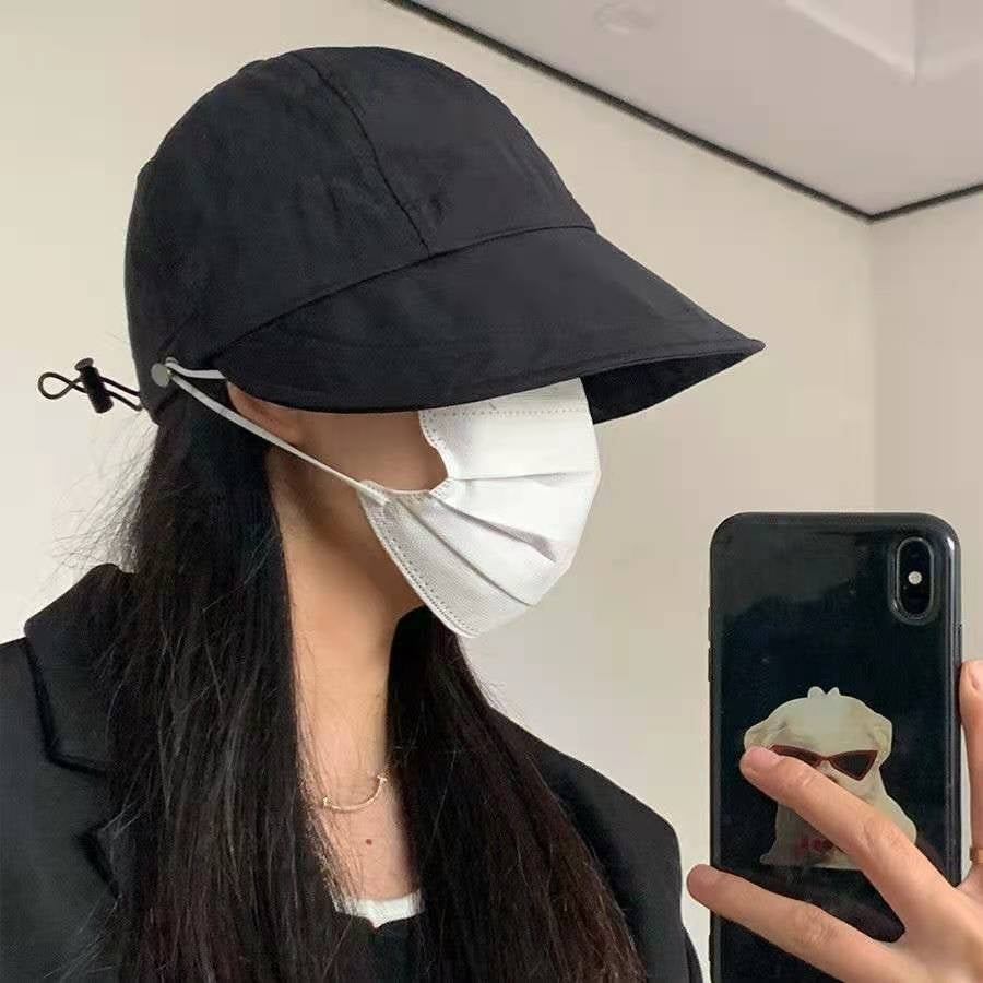 Big Brim Hanging Mask Spring And Summer Sun Hat