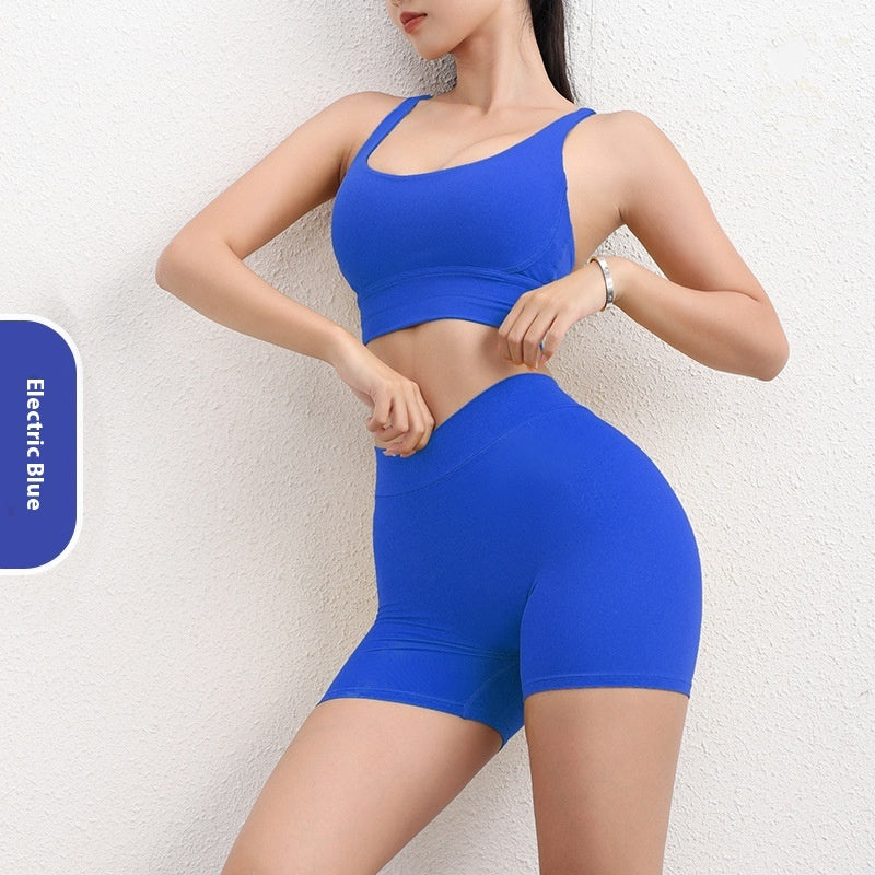 Women's Hip Lifting Three Points Peach Nude Feel Exercise Workout Pants
