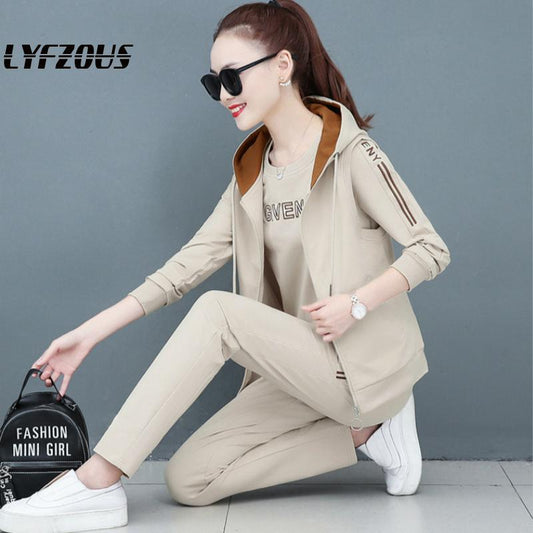 Three-piece hoodie set