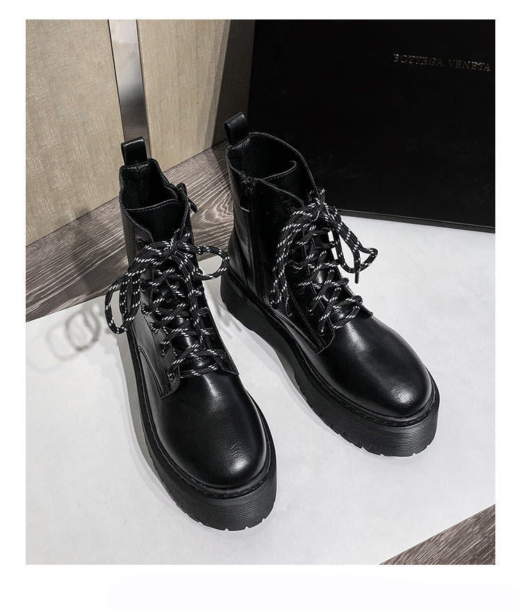 Women Ankle Boots Fashion Platform Warm Winter Shoes Woman Thick Bottom Office Lady Casual Daily Footwear