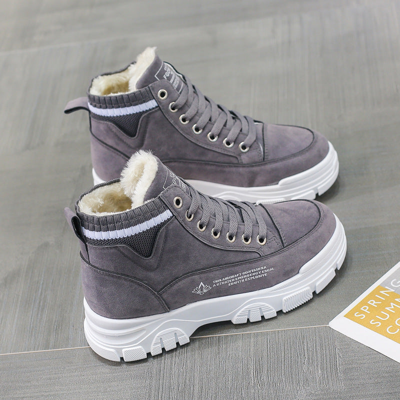 Ladies Casual Shoes Lace-up Fashion Sneakers Platform Snow Boots Winter Women Boots Warm Plush Women's Shoes