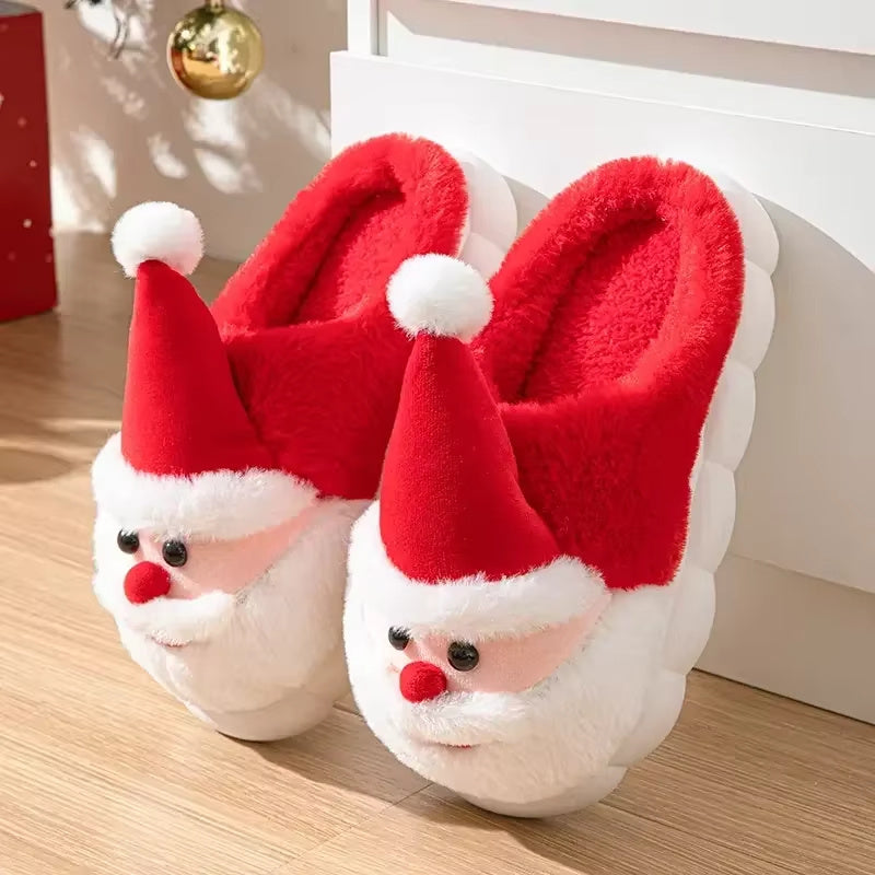 Christmas Slippers Memory Foam For Women Men Soft Plush Fuzzy Winter Holiday Slippers