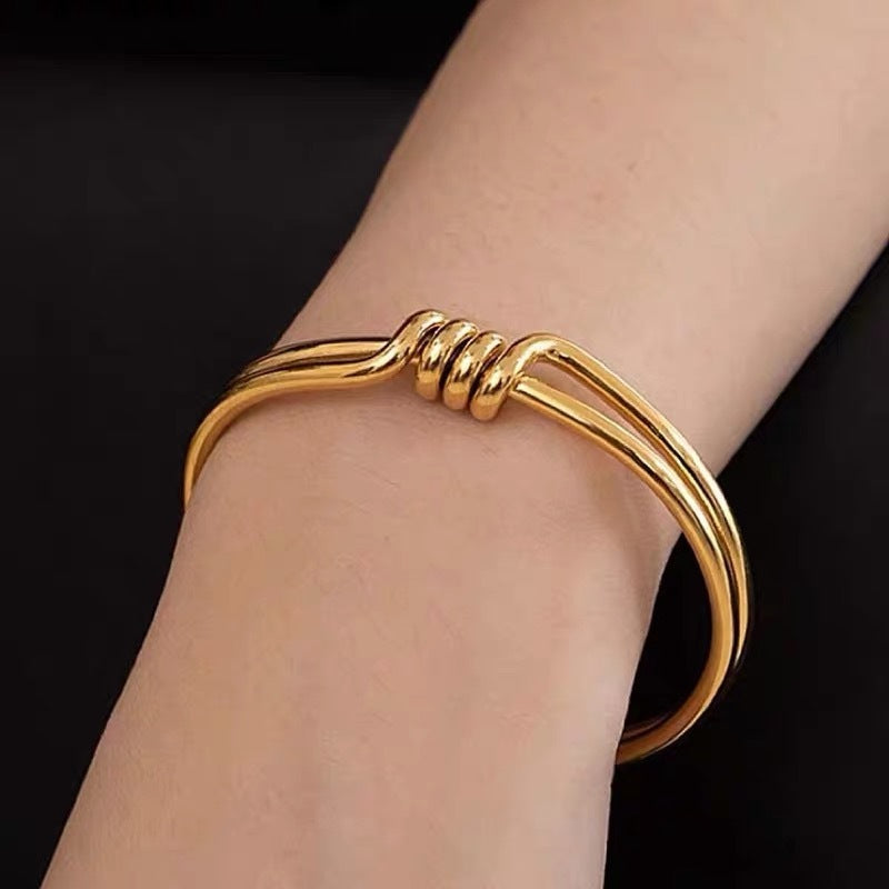 European And American Minimal Art Knotted Bracelet