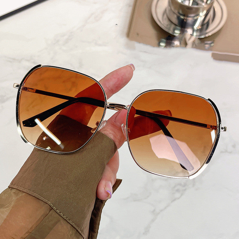 Men's And Women's Fashion UV Protection Large Face Skinny Sun Glasses