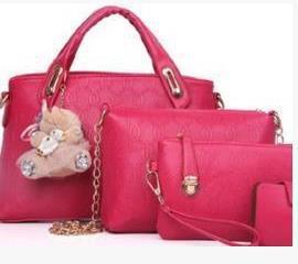 new Korean fashion handbags embossed four piece ladies bag shoulder diagonal handbag