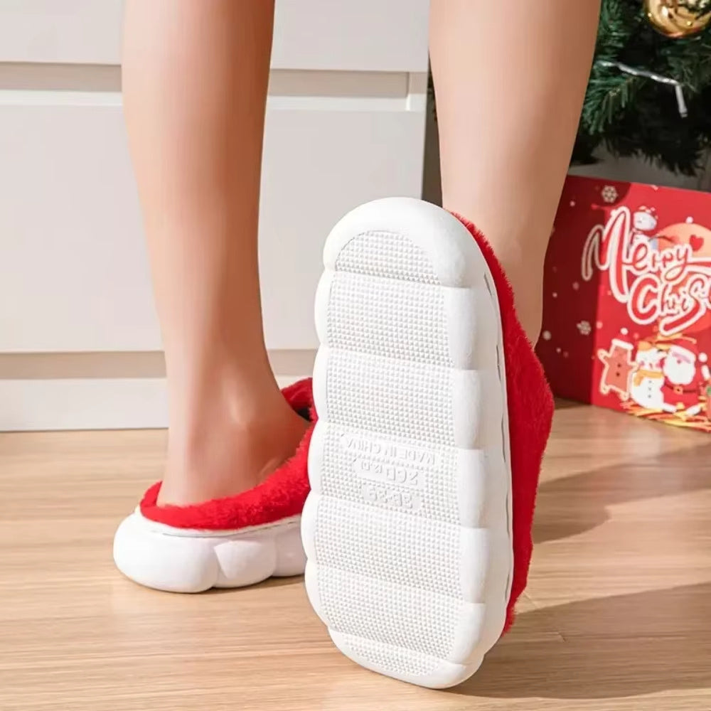 Christmas Slippers Memory Foam For Women Men Soft Plush Fuzzy Winter Holiday Slippers