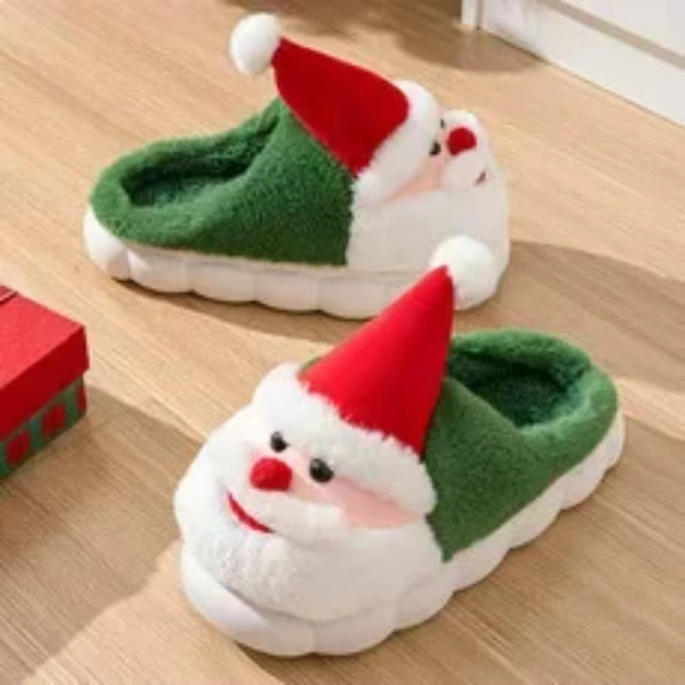 Christmas Slippers Memory Foam For Women Men Soft Plush Fuzzy Winter Holiday Slippers