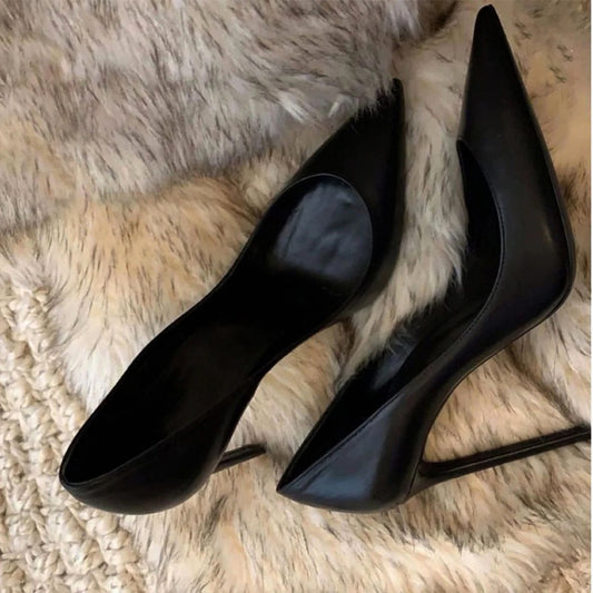 Hotel Work Shoes Women's Black High Heels Stiletto Heel