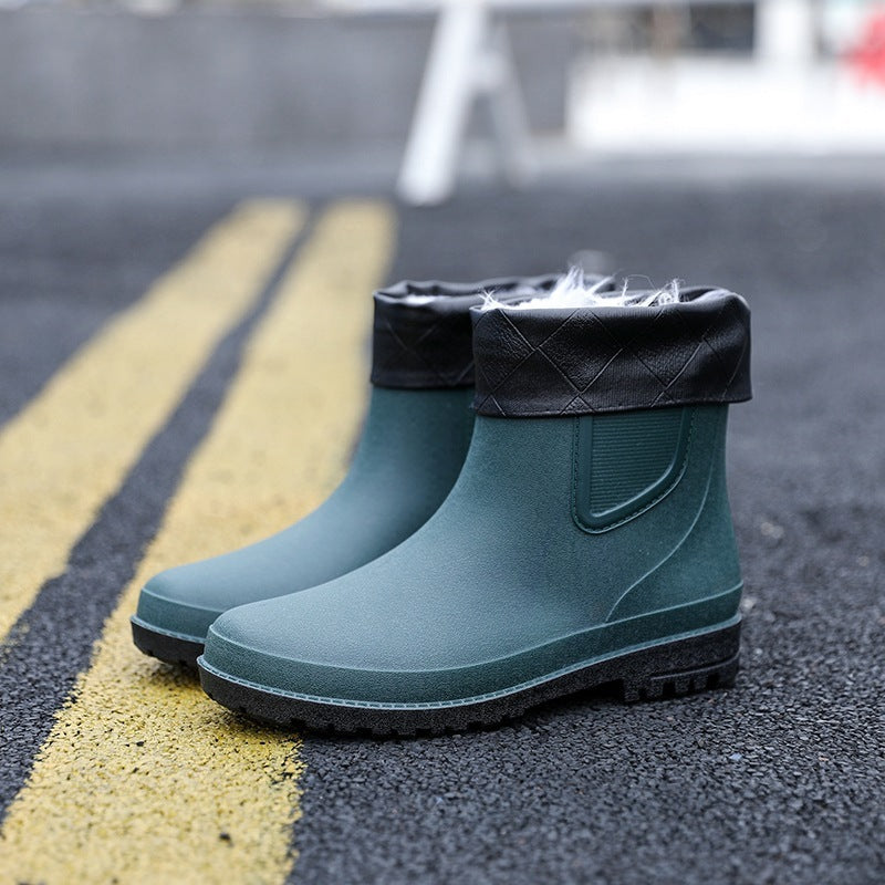 Short Tube Water Shoes Men Rain Boots Autumn And Winter