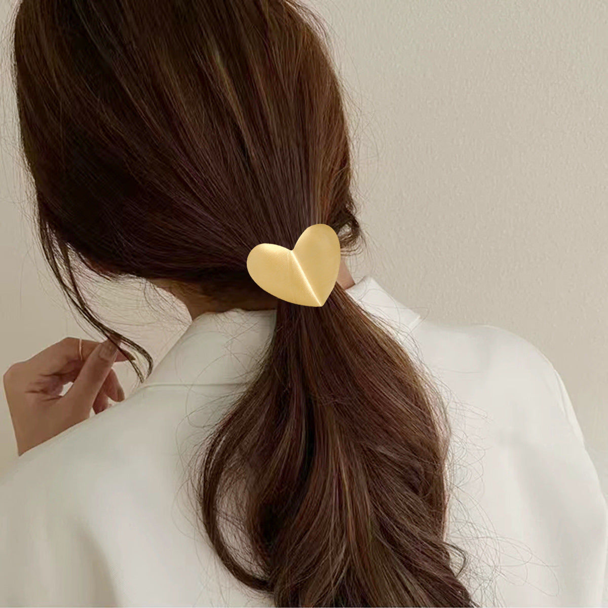 Japanese Style Hair Clasp Hair Band Metal Cold Style Love Brushed