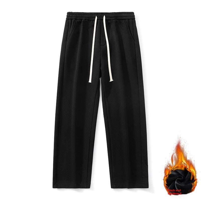 Autumn And Winter Velvet Padded Casual Pants Loose Straight