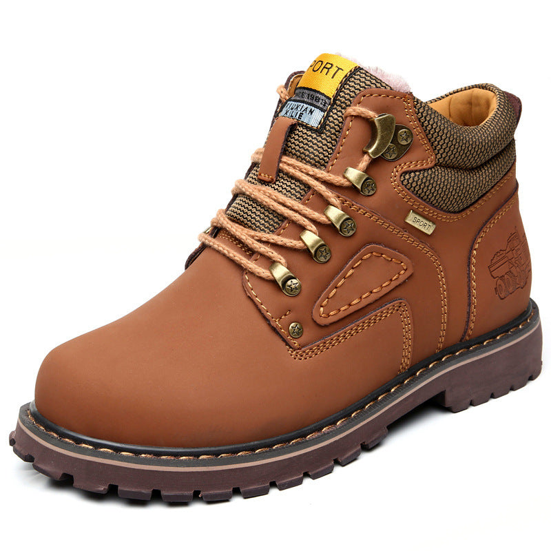 Autumn and Winter Martin Boots Men Lace Up Leather Tooling Shoes