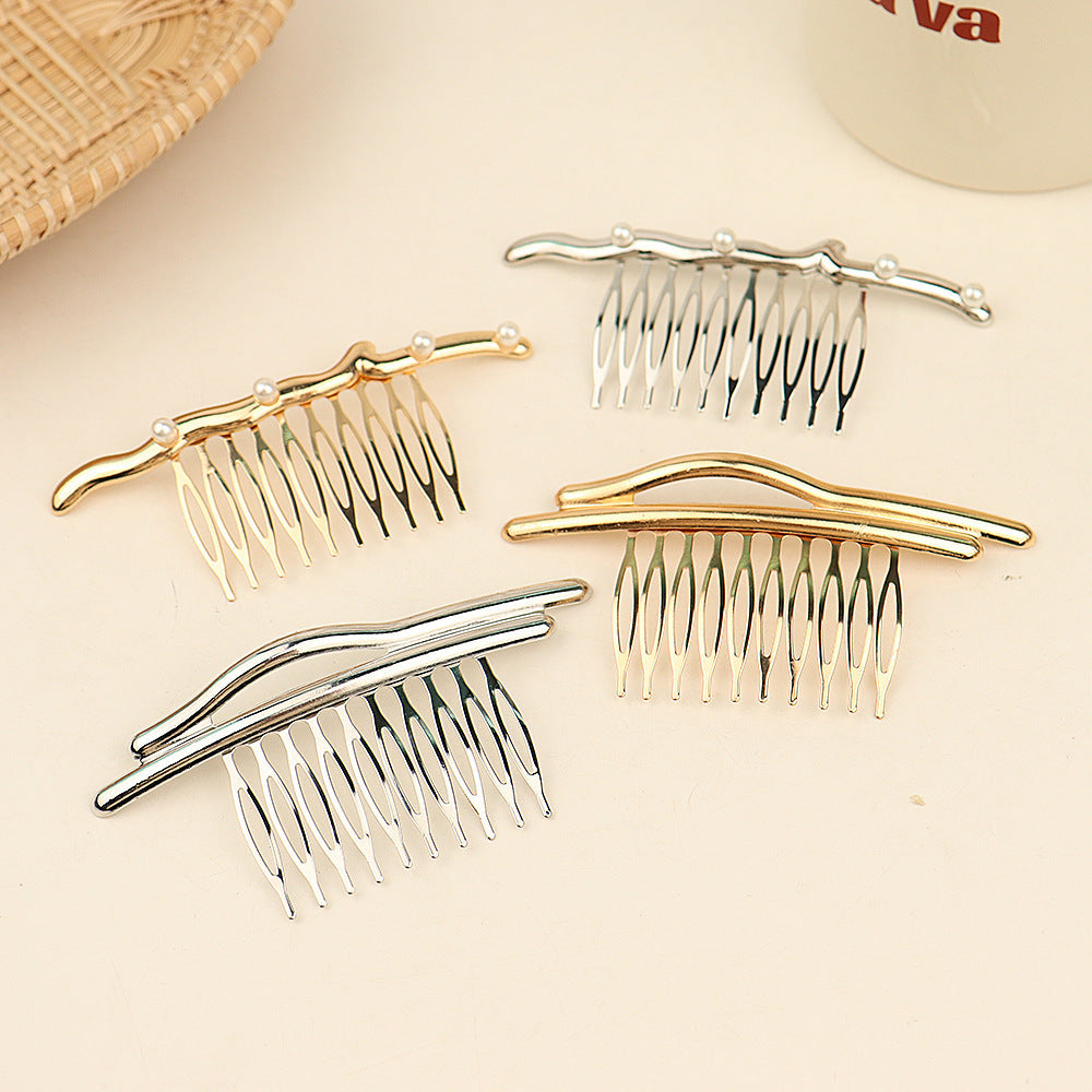 European And American Fashion Glossy Pine Branches With Comb Shaped Electroplating