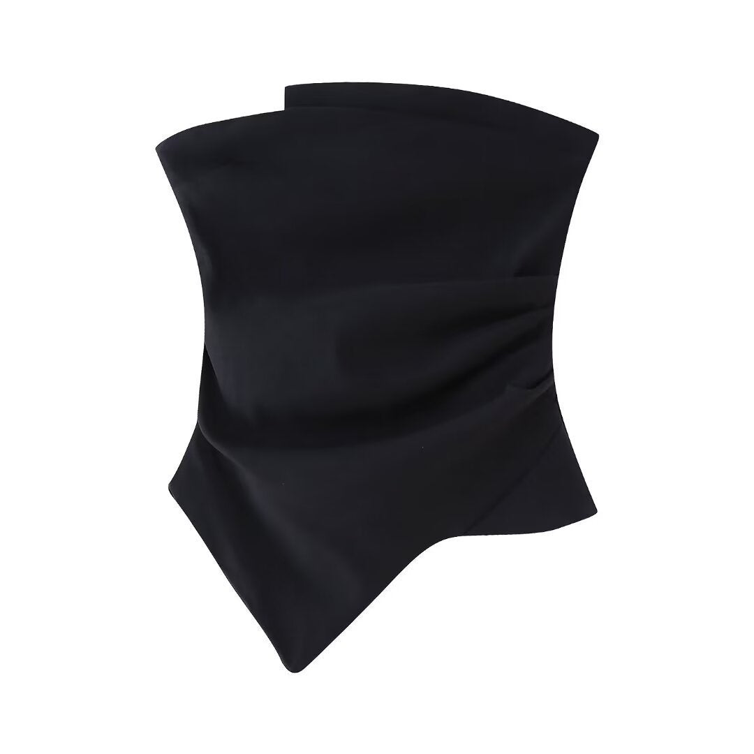 New Street Fashion Pleated Decorative Tube Top For Women