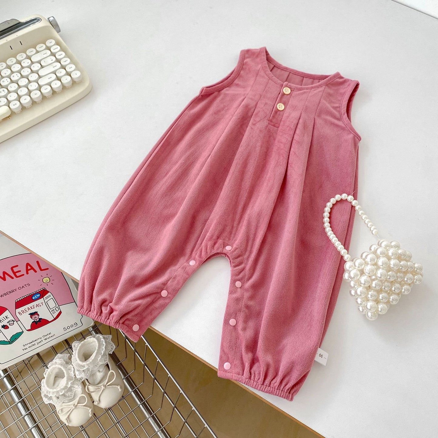 Sleeveless Strap Trousers Baby Autumn Clothing