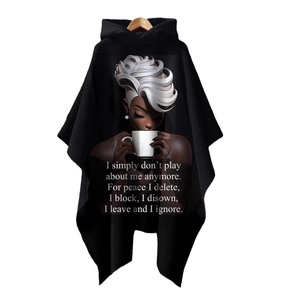 Trendy Digital Women's Printed Wear Cloak