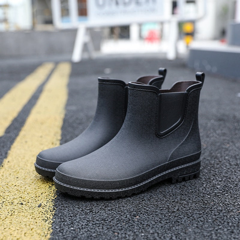 Short Tube Water Shoes Men Rain Boots Autumn And Winter