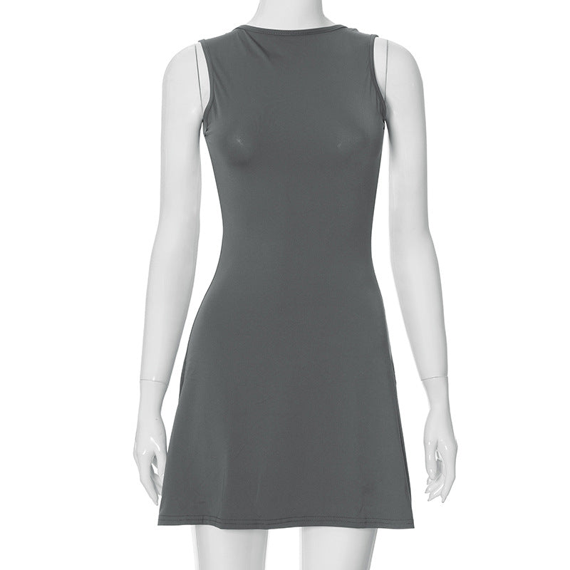 Backless Ruffles Casual Package Hip Dress