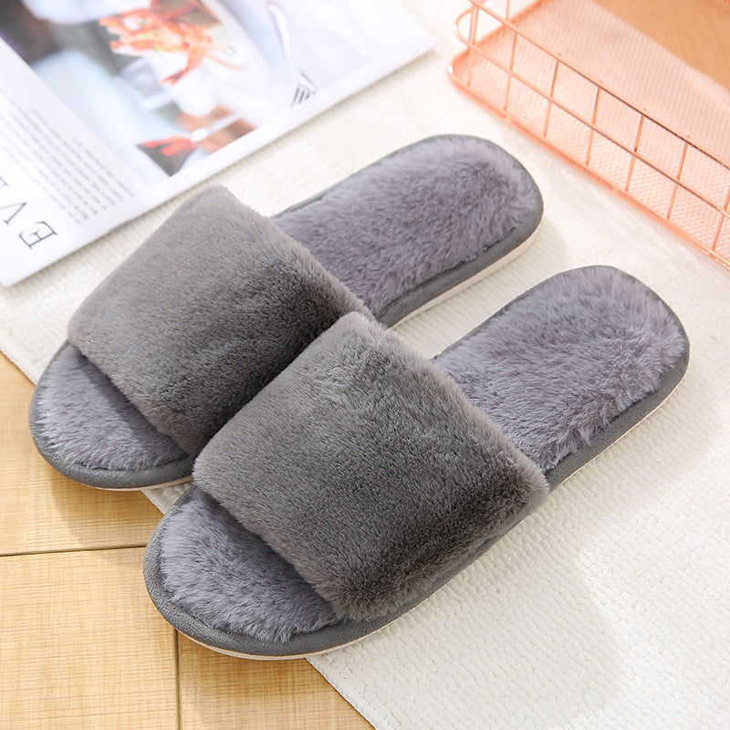 Velvet Women's Cotton Slippers Home Indoor Non-slip