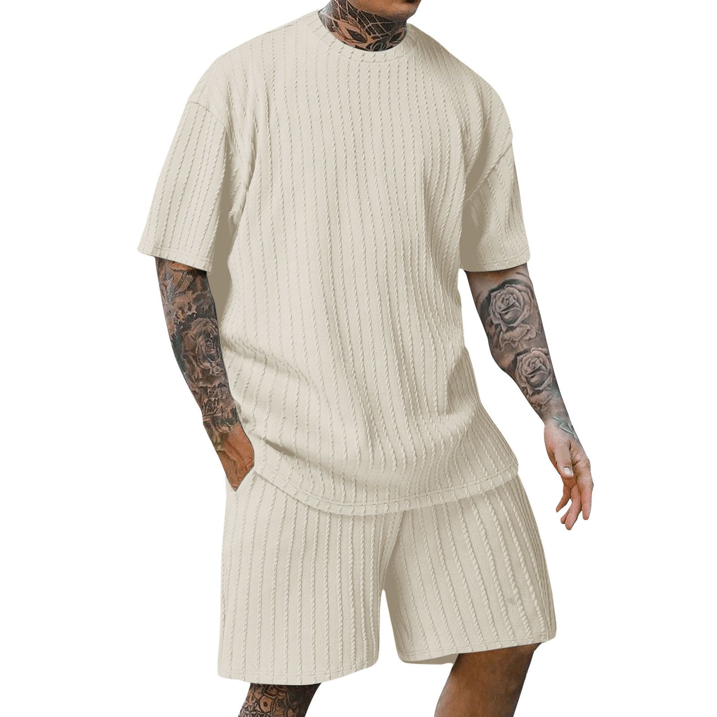 Head Vertical Pattern Two Piece Set