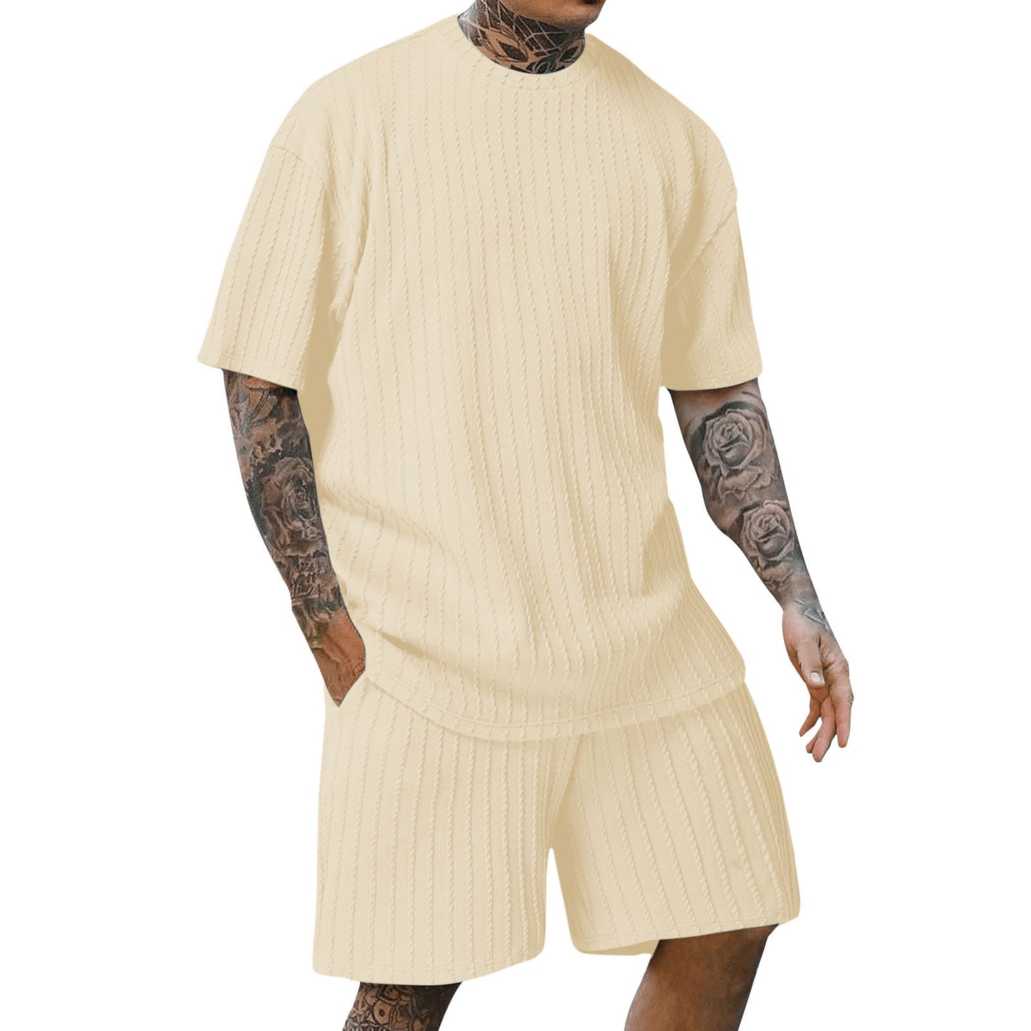 Head Vertical Pattern Two Piece Set