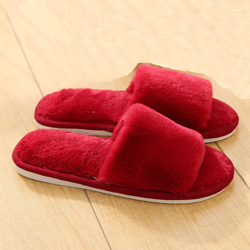 Velvet Women's Cotton Slippers Home Indoor Non-slip