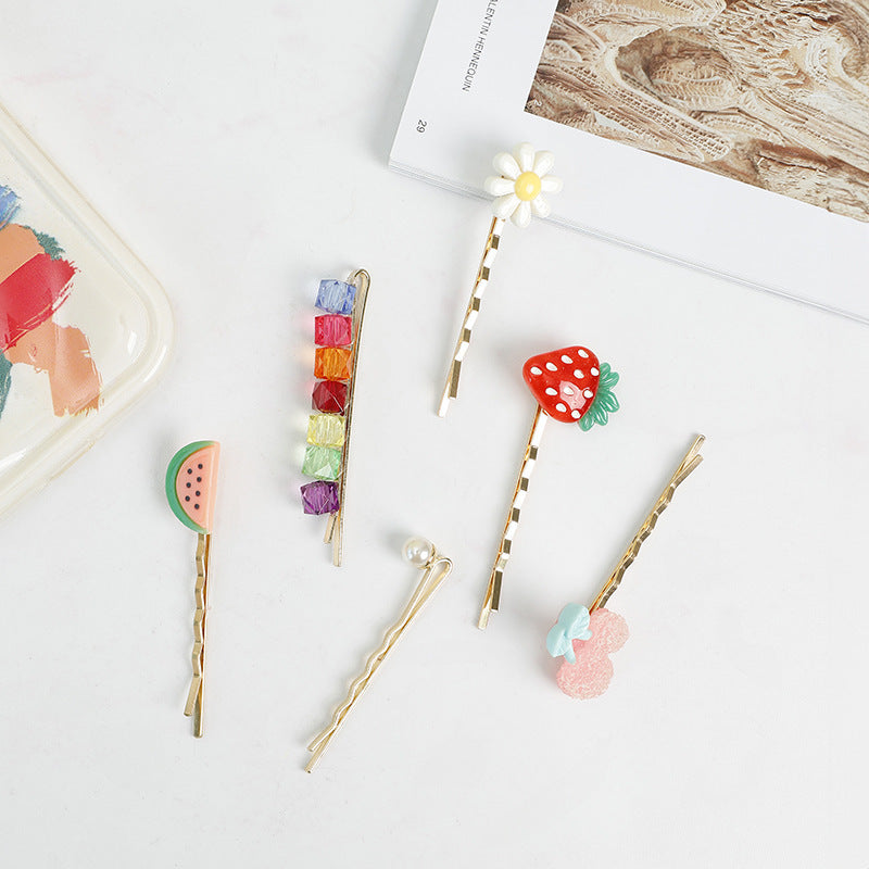 Color Simple Hair Clip Side Hair Accessories